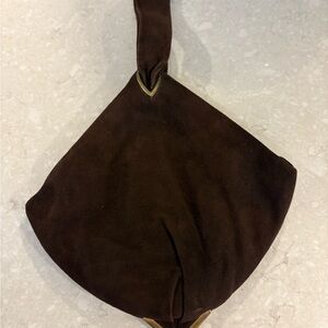 Made for Harrods Elegant Brown Suede Women's Bag